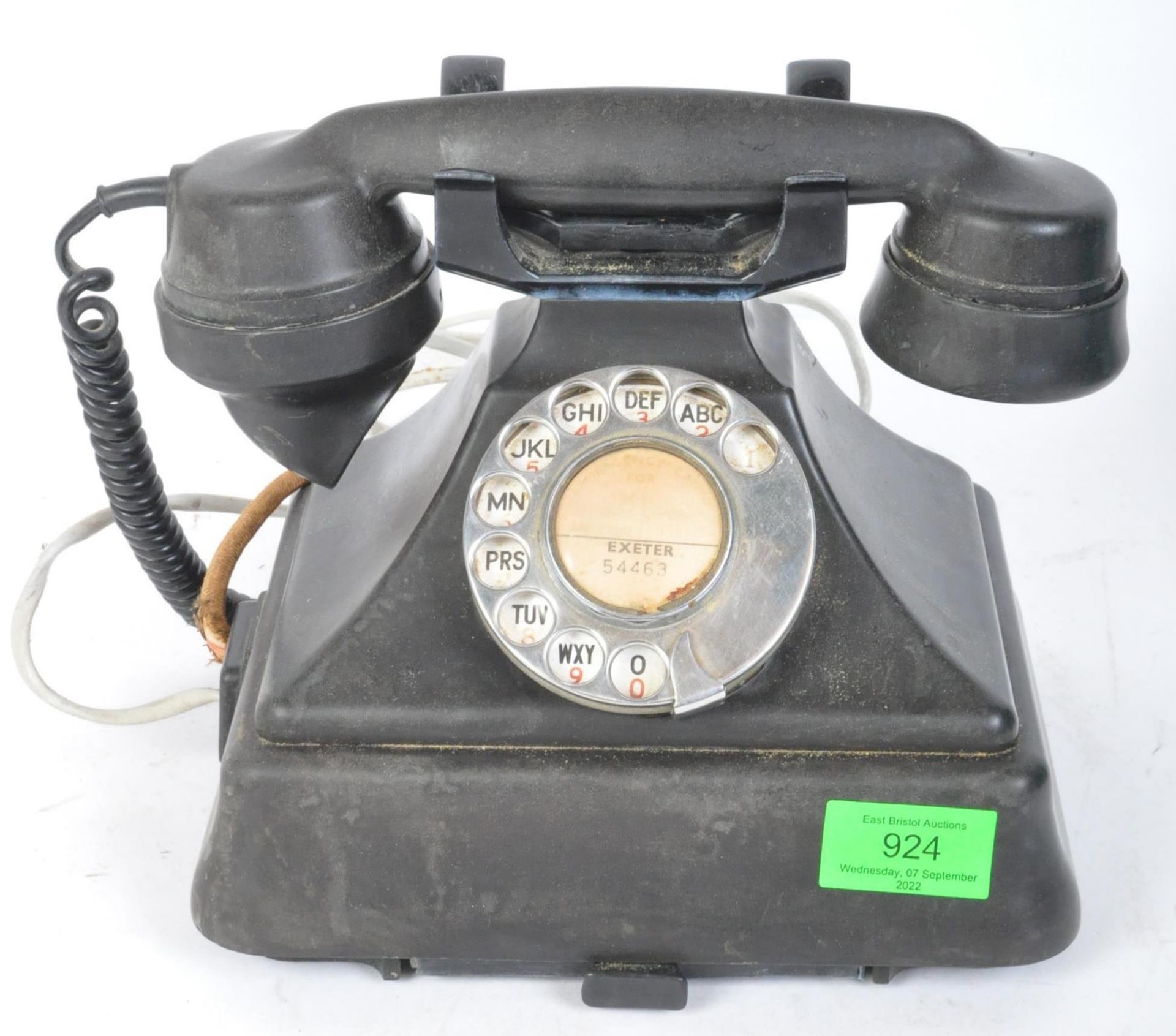 CIRCA 1940S BAKELITE BLACK TELEPHONE