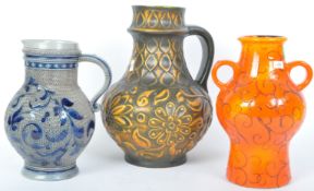 WEST GERMAN POTTERY VASES CIRCA 1960S