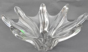 LARGE VINTAGE ART GLASS CENTREPIECE BOWL- DARTINGTON STYLE