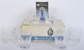 SET OF SIX VINTAGE WATERFORD SHEILA CUT GLASS TUMBLERS