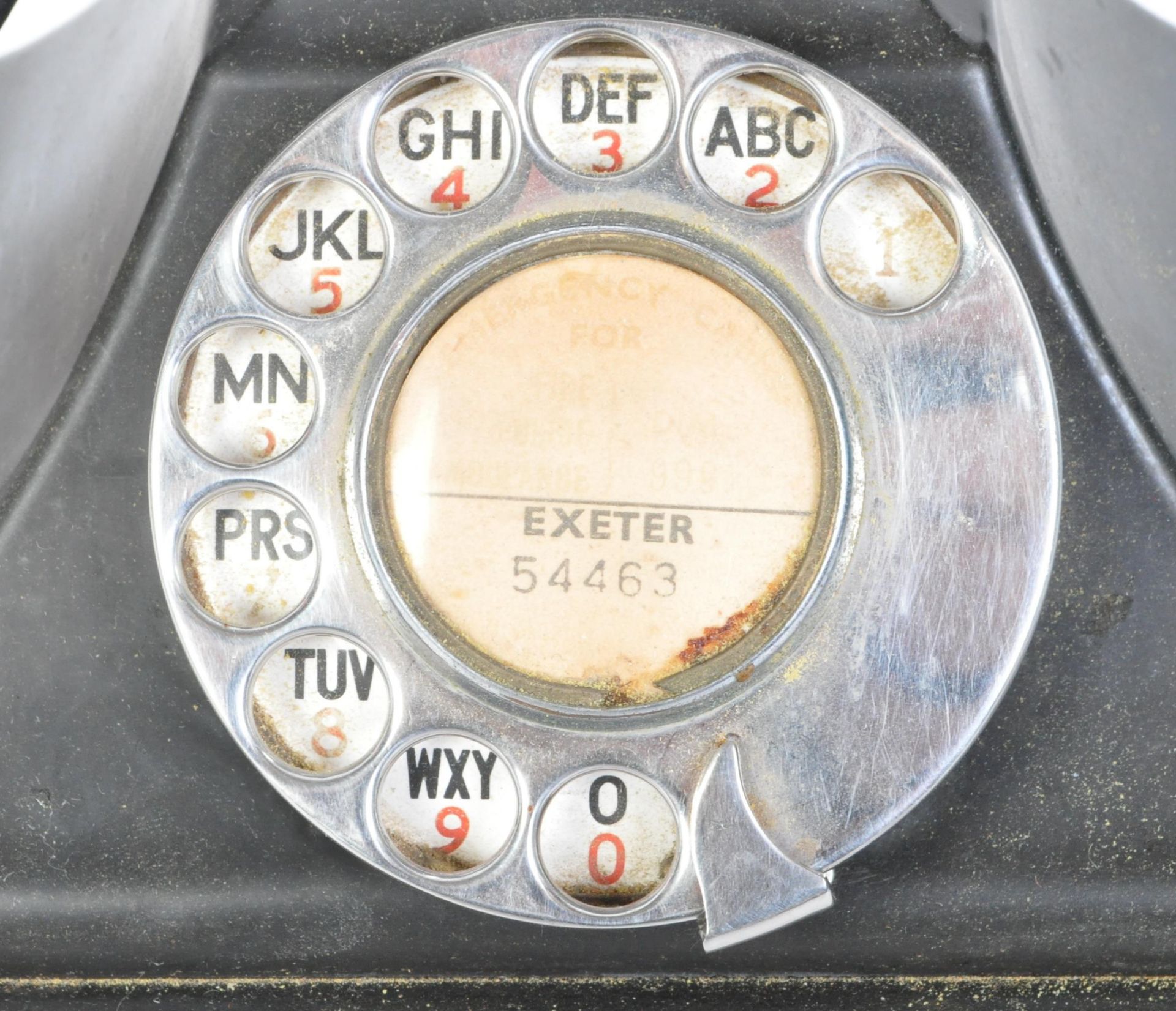 CIRCA 1940S BAKELITE BLACK TELEPHONE - Bild 2 aus 4