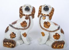 TWO VINTAGE 20TH CENTURY STAFFORDSHIRE DOGS