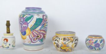 COLLECTION OF ART DECO CIRCA 1920S POOLE POTTERY VASES