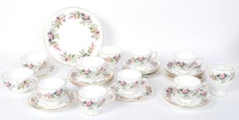 VINTAGE 20TH CENTURY WEDGWOOD HATHAWAY ROSE TEA SERVICE