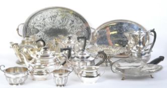 A COLLECTION OF SILVER PLATED ITEMS