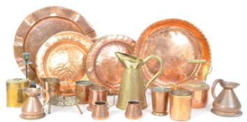 COLLECTION OF ARTS & CRAFTS VICTORIAN & LATER COPPER WARE