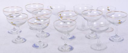 COLLECTION OF BABYCHAM ADVERTISING DRINKING GLASSES
