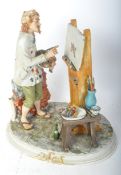 VINTAGE 20TH CENTURY CAPODIMONTE CERAMIC FIGURINE