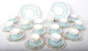 VINTAGE AYNSLEY BLUE WHEAT BONE CHINA TEA SERVICE