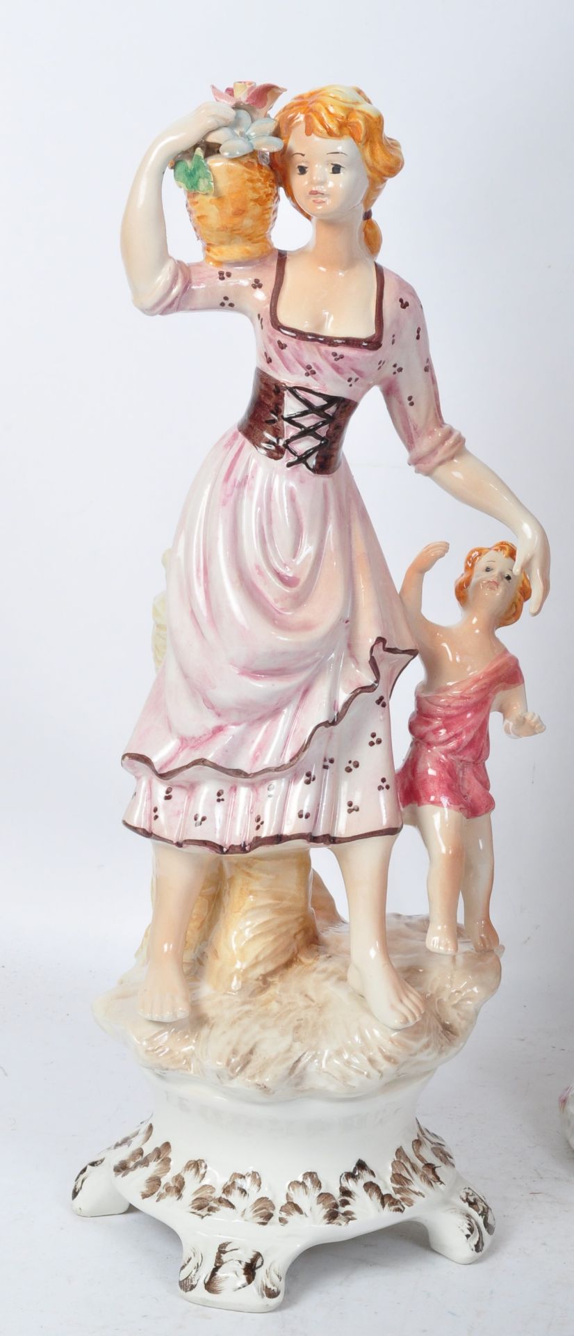 VINTAGE ITALIAN PORCELAIN FIGURES & LAMP BASES - Image 3 of 5