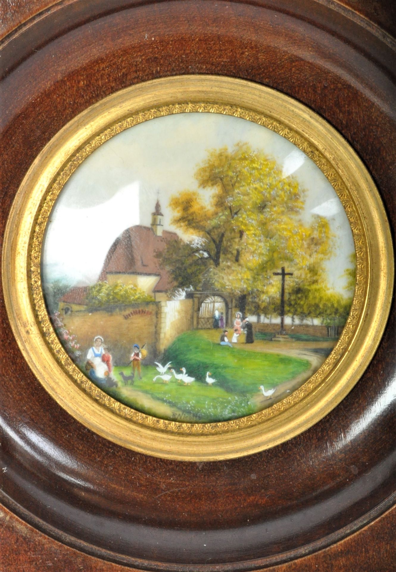 PAIR OF 20TH CENTURY MINIATURE WATERCOLOUR PAINTINGS - Image 3 of 5