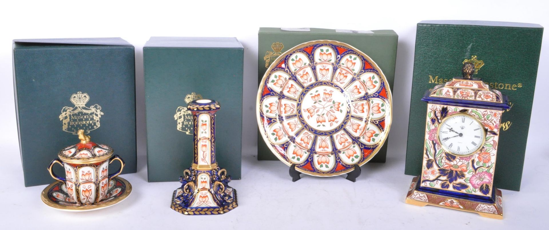 FOUR MASON'S IRONSTONE MASTERPIECE SERIES CERAMIC ITEMS