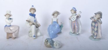 COLLECTION OF SPANISH PORCELAIN FIGURES - LLADRO & NAO