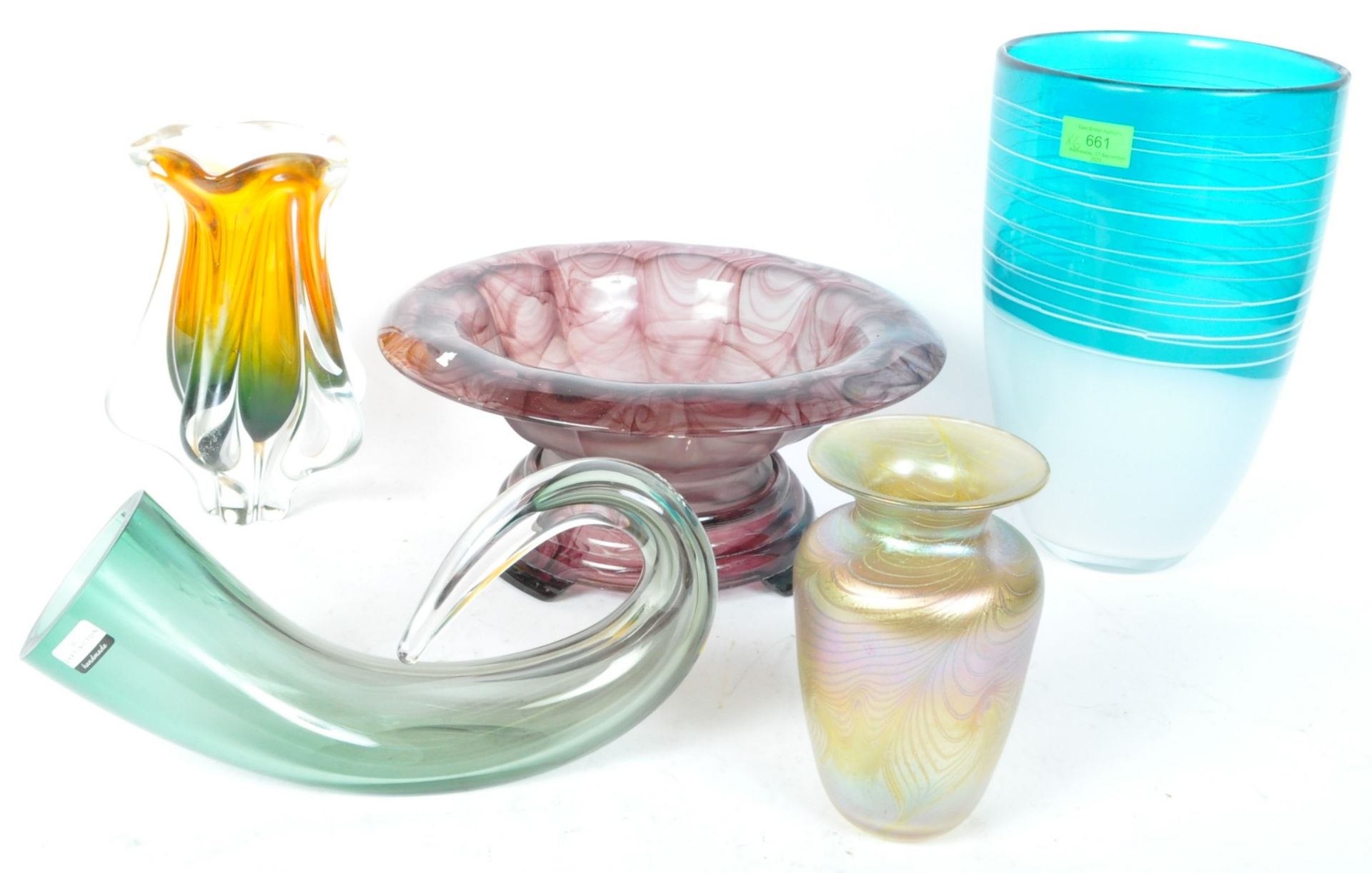 COLLECTION OF RETRO VINTAGE COLOURFUL STUDIO ART GLASS