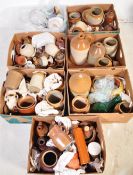 LARGE COLLECTION OF VICTORIAN & LATER STONEWARE FLAGONS