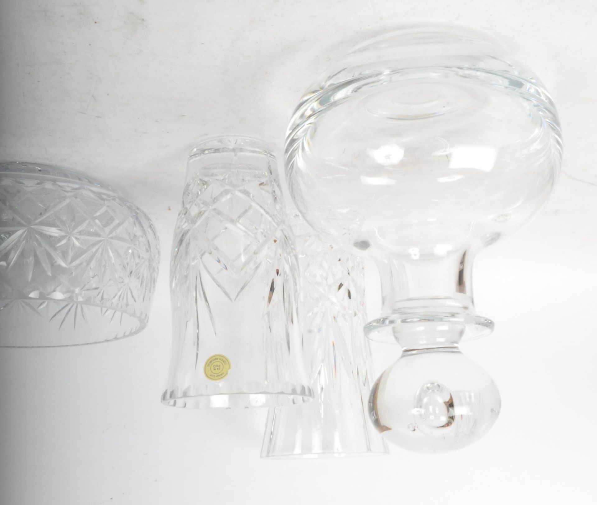 COLLECTION OF VINTAGE CUT GLASS - VASES, BOWL, DECANTERS - Image 2 of 5