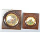 PAIR OF 20TH CENTURY MINIATURE WATERCOLOUR PAINTINGS