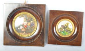 PAIR OF 20TH CENTURY MINIATURE WATERCOLOUR PAINTINGS