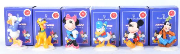 SIX ROYAL DOULTON THE MICKEY MOUSE COLLECTION CERAMIC FIGURES