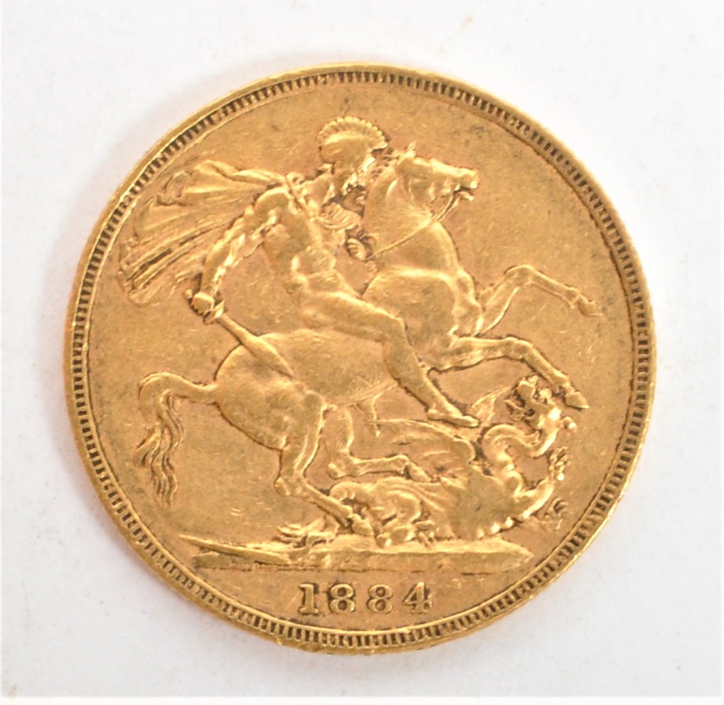 1884 VICTORIAN SOVEREIGN COIN - Image 2 of 2