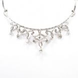 FRENCH DIAMOND & GOLD COLLAR NECKLACE