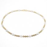 HALLMARKED 9CT GOLD TWO TONE CHAIN NECKLACE