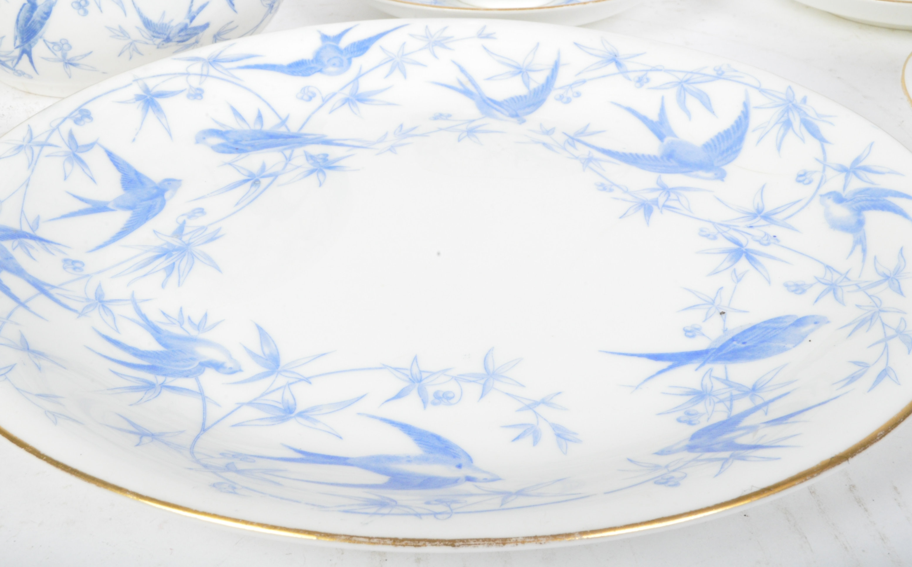 VINTAGE BONE CHINA BLUE & WHITE TEA SERVICE - Image 8 of 8