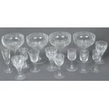 AN ASSORTMENT OF VINTAGE & EARLIER CUT GLASS GLASSWARE