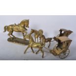 COLLECTION OF 20TH CENTURY BRASS HORSE FIGURES