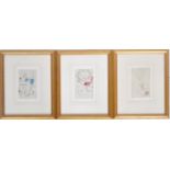 TIM - COLLECTION OF THREE SIGNED COLOURED PRINTS