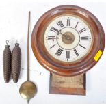 LOVEJOY & CO - EARLY 20TH CENTURY WALNUT POSTAL CLOCK