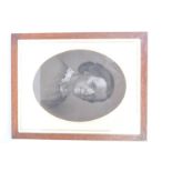 19TH CENTURY VICTORIAN PENCIL & PASTEL PORTRAIT - LADY