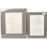 19TH CENTURY JOHN & CHARLES WALKER STAFFORDSHIRE MAP & ANOTHER