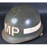 WWII SECOND WORLD WAR US UNITED STATES MILITARY POLICE M1 HELMET