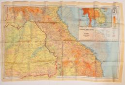 WWII SECOND WORLD WAR SILK ESCAPE MAP - FRENCH INDO CHINA