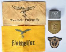 WWII SECOND WORLD WAR GERMAN LUFTWAFFE MEDALS & ARMBANDS