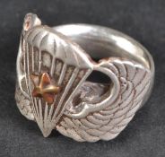 WWII SECOND WORLD WAR US UNITED STATES PARATROOPER RING