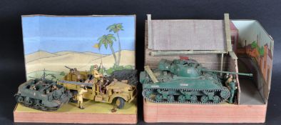 TWO VINTAGE SECOND WORLD WAR THEMED TANK MODEL DIORAMAS