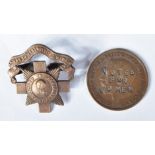 WWI FIRST WORLD WAR BRITISH WOMENS RESERVE CAP BADGE & SUFFRAGETTE PENNY
