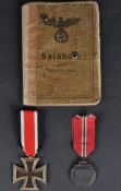 WWII SECOND WORLD WAR GERMAN ARMY OFFICERS PAYBOOK & MEDALS