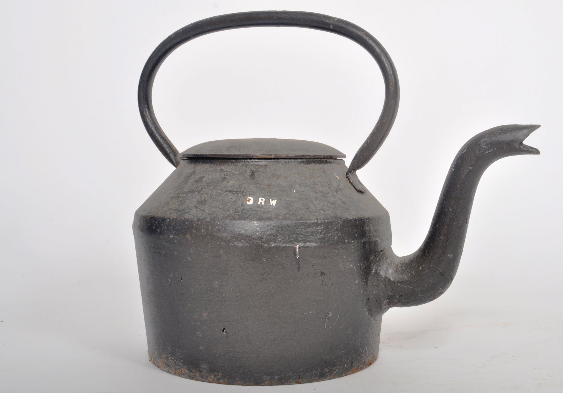 VICTORIAN CAST IRON CREW TEA POT