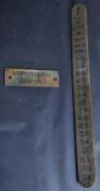 RAILWAY BRASS LEVER PLATE NO. 7 & SHELF PLATE LAWRENCE HILL MAIN LINES