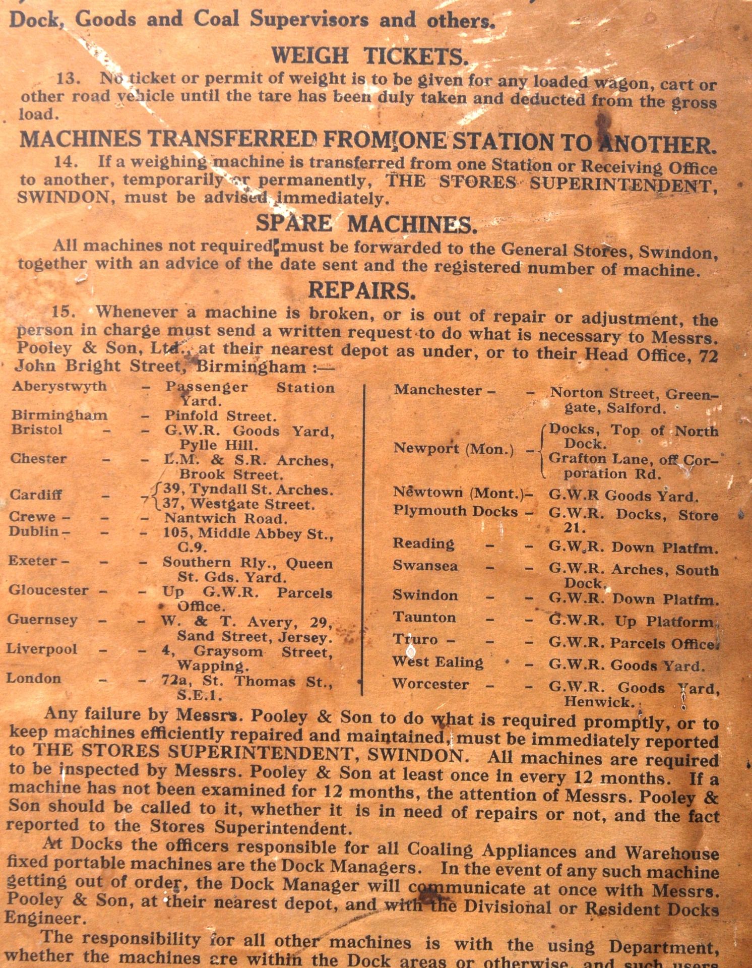 GWR STATION MASTERS INSTRUCTIONS CIRCULAR 1936 - Image 4 of 5