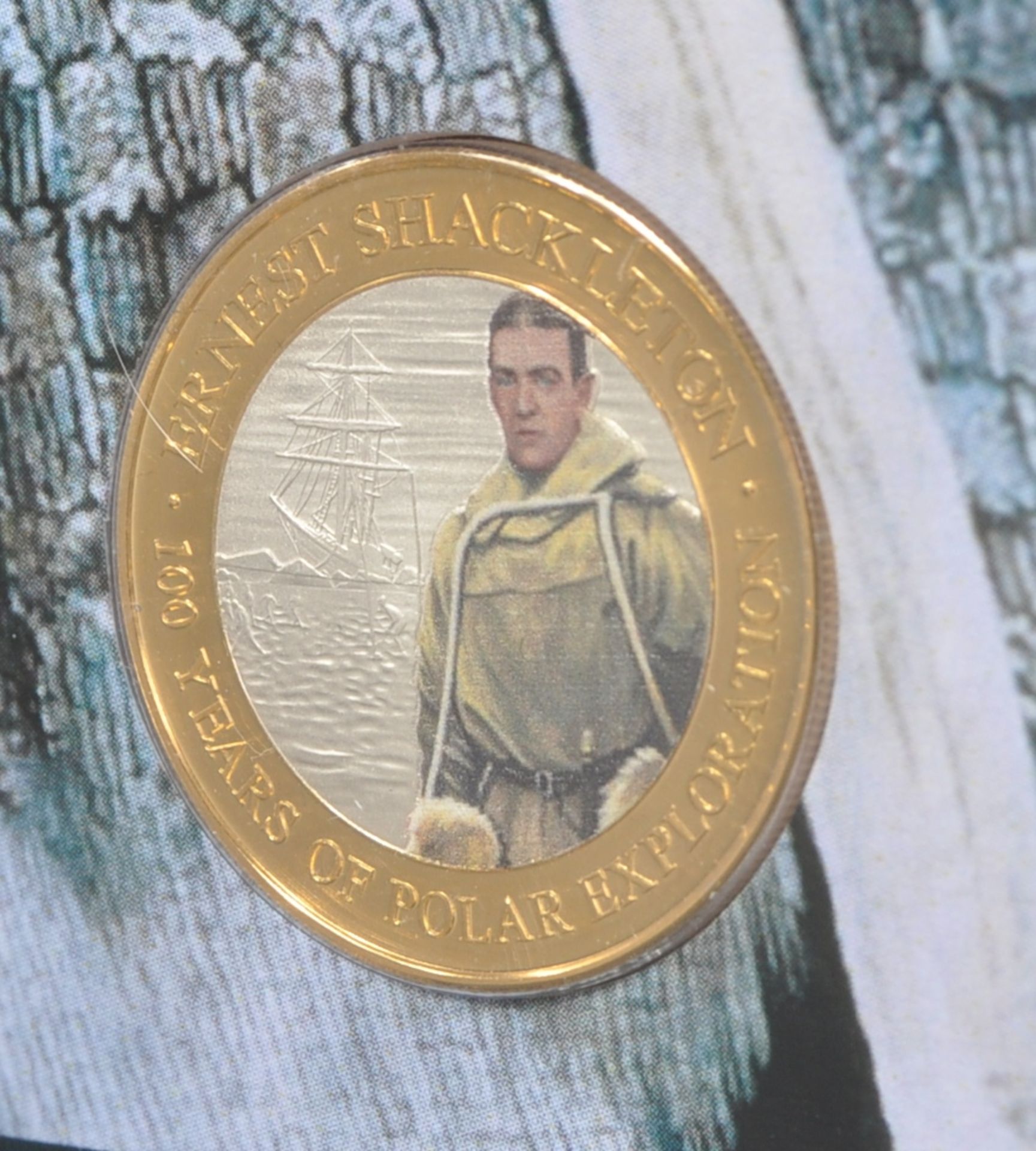 STAMPS / COINS - ERNEST SHACKLETON - SILVER COIN COVER - Image 6 of 7