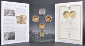 COINS - LONDON MINT - ' A WAR TO END ALL WARS ' - FIVE PROOF COIN SET
