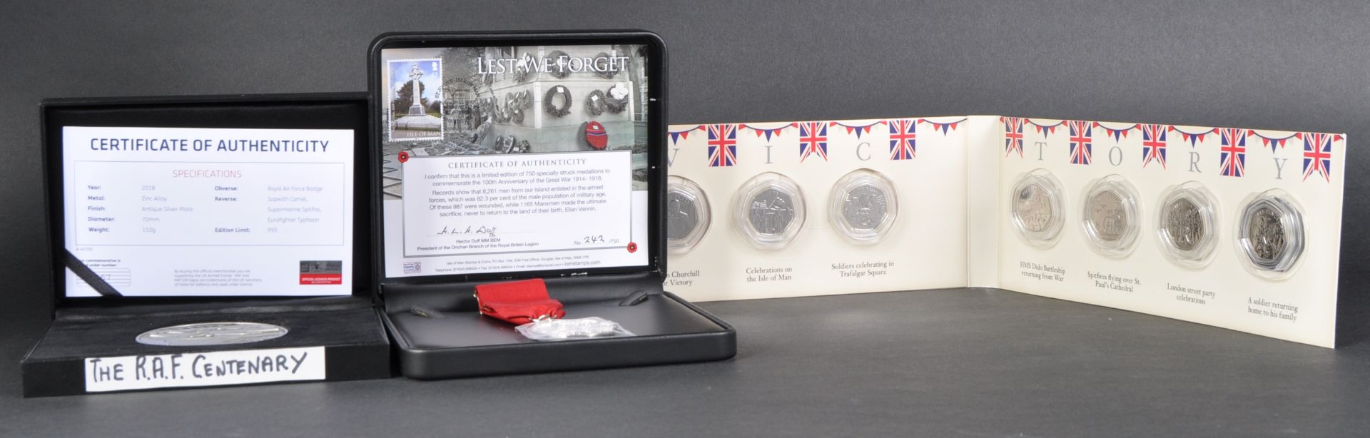 COINS - WWI FIRST WORLD WAR THEMED COIN PRESENTATION SETS