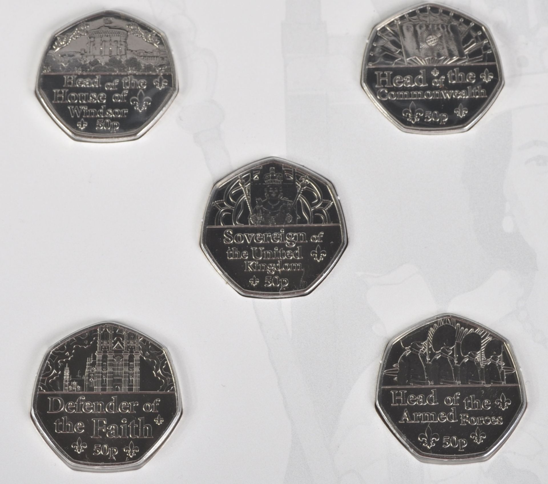 COINS - WESTMINSTER - PLATINUM JUBILEE 50P COLLECTIONS - Image 2 of 4