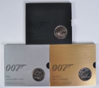 COINS - JAMES BOND - COLLECTION OF £5 BRILLIANT UNCIRCULATED COINS