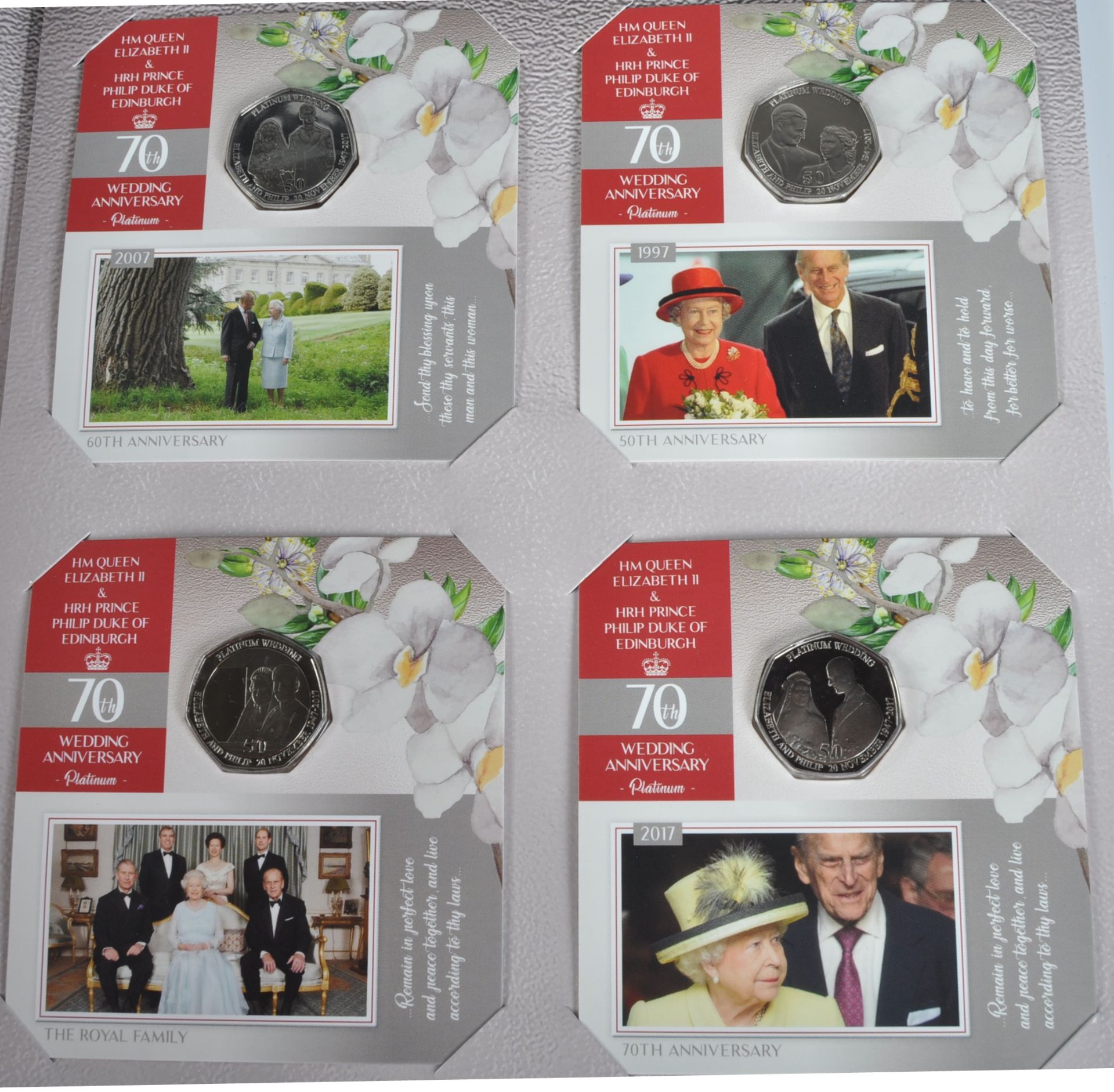 COINS - IOM POST OFFICE - PLATINUM WEDDING 50P PROOF SET - Image 2 of 3