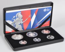 COINS - BRITANNIA 2017 SIX COIN SILVER PROOF SET